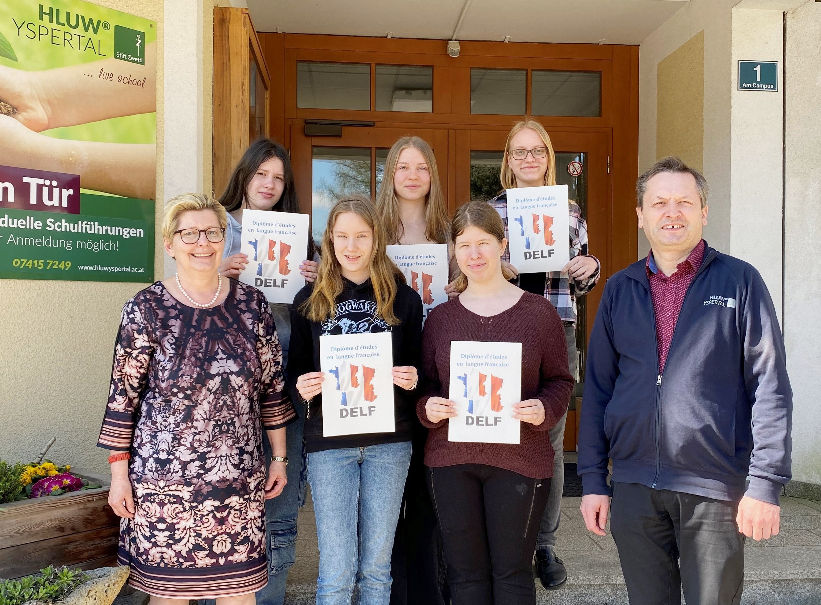 delf sprachzertifikat 2023 HLUW Yspertal gruppe